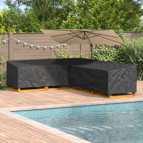 Möbelbezug Schwarz 355 x 275 x 80 cm 600D Oxford Stoff