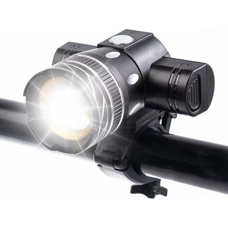 5000 Lumens Lumière Vélo Eclairage Avant Rechargeable, LED Etanches Lampe Vélo Haute luminosité 6 Heures de Cyclisme sur Rou (1/4)