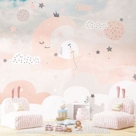 Papier peint panoramique Enfants - Lune - 130 cm x 87 cm (1/4)
