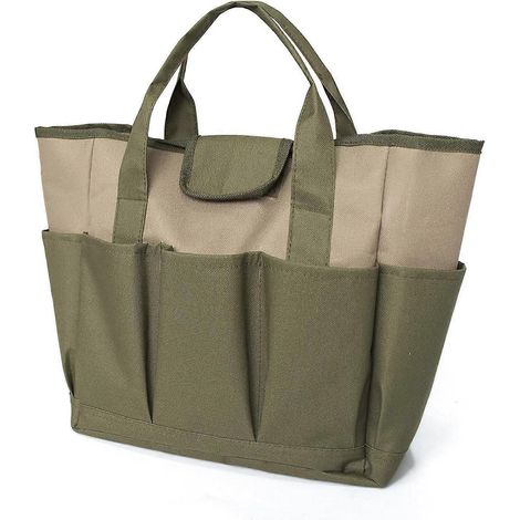 Gartengerätetasche, große Gartentasche mit mehreren Fächern für Gartengeräte, Gartengerätetasche