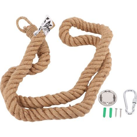 Professional Cat Climbing Rope for Ceiling with Hook Screws Clip Wall Mounted Kitten Scratching Post Furniture 2.7m / 8.9ft – High strength, DIY, workshop, construction, installation (1/5)