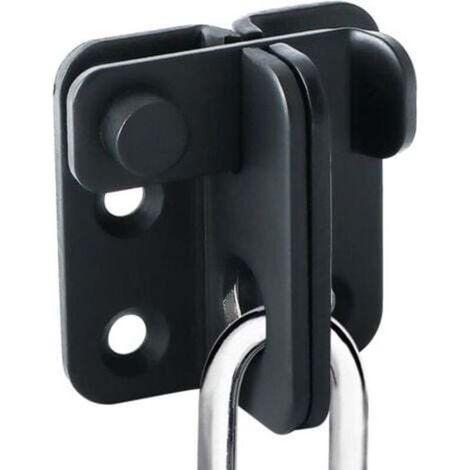 Anti-theft sliding door lock – Matte black stainless steel – For doors and windows – Dimensions 55mm x 45mm – Moisture resistant (1/5)