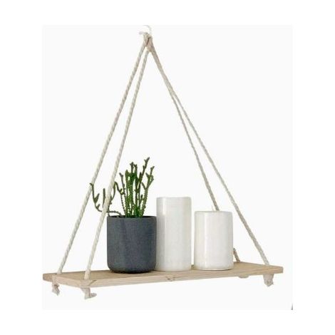 Trois cintres en bois avec sangles, un luxueux tissu bohème tissé (convient au salon, à la chambre et à la salle de bain) et des revêtements muraux tissés à la main. (1/4)