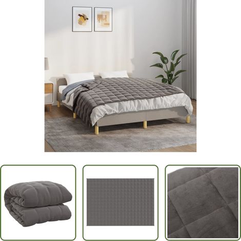 Schlafhilfe - Gewichtsdecke Grau 140x200 cm 10 kg Stoff (1/5)