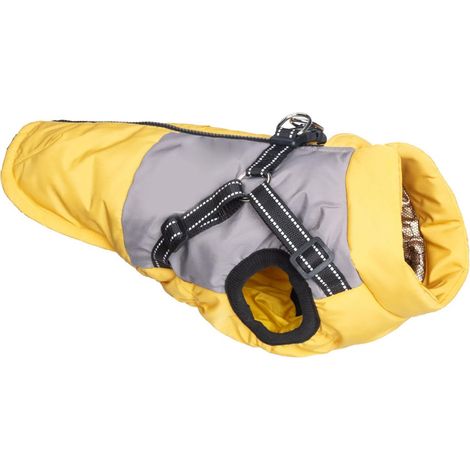 Warme Mäntel für kleine Hunde, wasserdichte Winter-Schneejacke für Hunde mit D-Ring und Reflektorstreifen, Welpen-Schneejacke mit Reißverschluss, Grau, 3XL