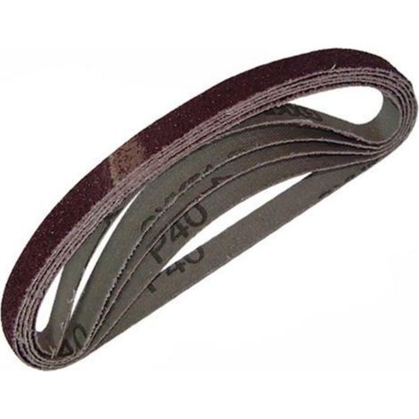 5 - Bandes Abrasives - Corindon - Grain 40 - Pour Bois Métal Plastique Peinture - Support Tissu - 13x457cm