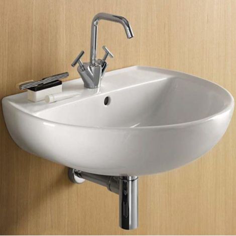 Lavabo Sospeso 55x42xh17.5 cm COLIBRI POZZI GINORI-GEBERIT - In Ceramica - Con Foro Troppopieno (1/4)
