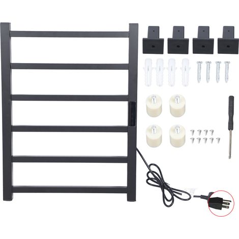 Porte-serviettes chauffant avec minuterie, affichage numérique, température réglable, thermostat intelligent pour maison, prise US 125V (1/5)