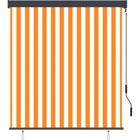 Maison Exclusive - Tenda a Rullo per Esterni 140x250 cm Bianco e Arancione
