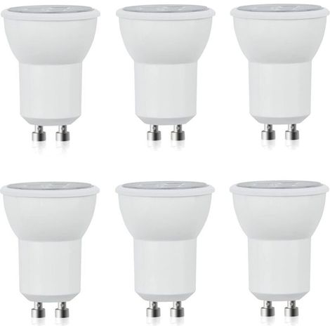 Lot de 6 ampoules LED MR11 GU10 - 3 W - 300 lm - Blanc chaud - 3000 K - D35 mm - CA 85-265 V - Équivalent à une ampoule halogène de 30 W - 30 ° - Pour l'intérieur et l'extérieur - Salon - (1/5)