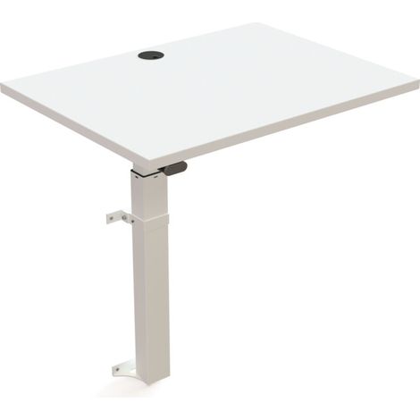 STIER Table haute 501-9 électrique réglable en hauteur 80 × 60 cm blanc (1/3)