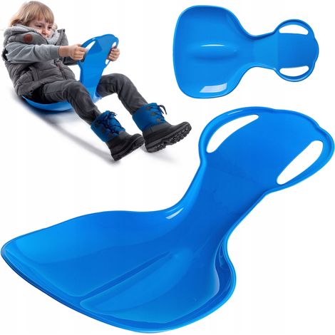 KADAX Poporutscher für Kinder, Schneerutscher aus Kunststoff Blau