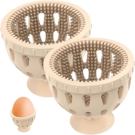 Eierreiniger für frische Eier, Silikon-Eierwascher, flexible und wiederverwendbare Eierreinigungsbürste, rotierender Eierreiniger (1/4)