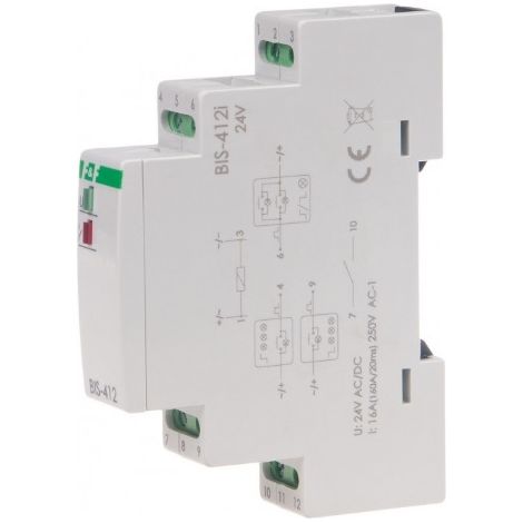 Bistabiler Relais BIS-412 - 24V - Kompakt - Elektronisch - Gruppensteuerung - LED-Anzeige (1/2)