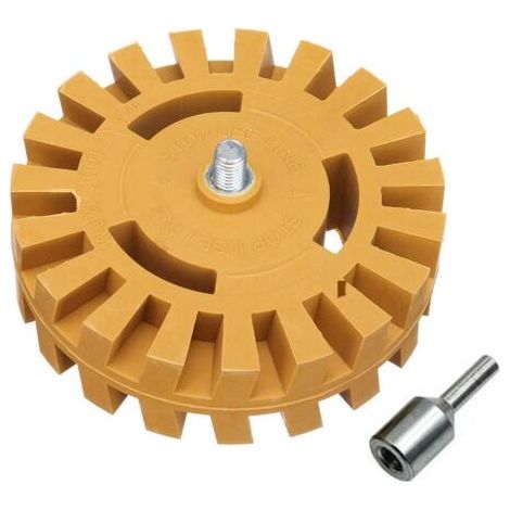 26mm Épaisseur 4Inch Voiture Pneumatique Disque de Dégommage en Caoutchouc Disque à Roues Dégommage Disque à Décoller Pour Suppression de Voiture Décalcomanie Rayures Autocollant Jaune (1/5)