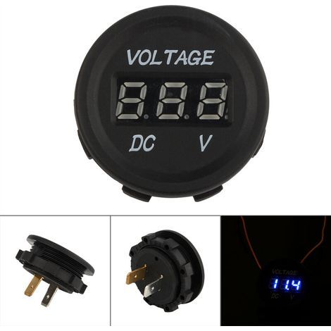 Voltímetro digital LED Ulisem DC 12V-24V para coche y motocicleta, resistente al agua, ZY (1/4)