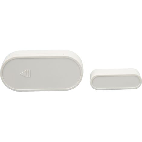 Détecteur d'alarme intelligent sans fil pour porte et fenêtre, avec capteur magnétique et pile bouton à fixer par collage. (1/5)