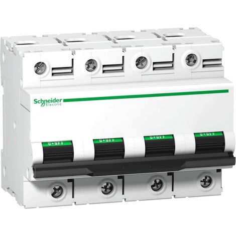 A9n18372 Schneider C120n Disjoncteur Tétrapolaire Schneider 80 A - 4p - Courbe C - 10ka - à Vis
