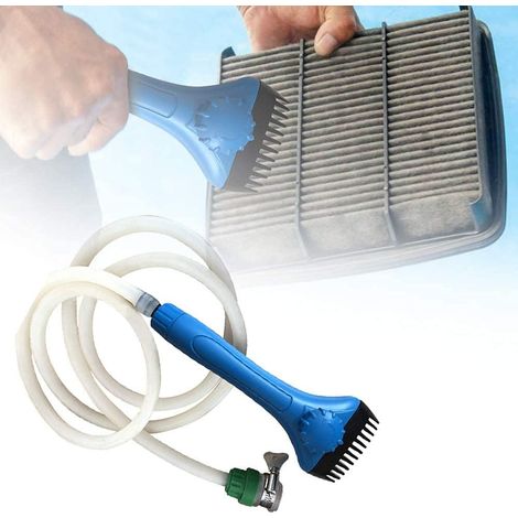 Brosse de nettoyage de filtre de piscine, outil de brosse de nettoyage de filtre de piscine de nettoyeur de jet portable de 25 cm - avec tête de brosse amovible et connecteur de tuyau en une seule piè (1/3)
