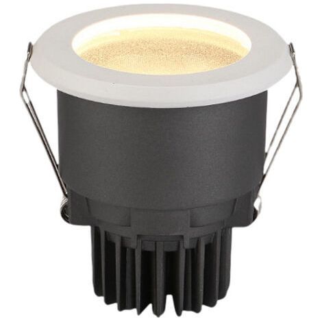 LED Recessed Spotlight IP44 Waterproof 7W Φ75mm Open Hole Flat Ceiling Light Warm White 3000K (1/5)