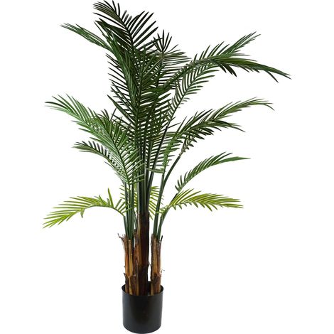 125cm UV Resistant Raphis Palm Tree with Natural Trunk (1/5)