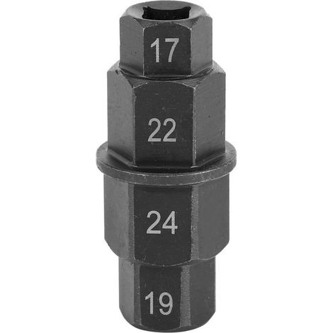 Clé de Démontage de Broche de Moto, Clé de Démontage de Broche de Roues de Moto de Moto Clé Hexagonale de Fer Noir pour Clé de Roue de Moto Outil de Clé de Broche de Moto Demontage clé de roue avant p (1/4)