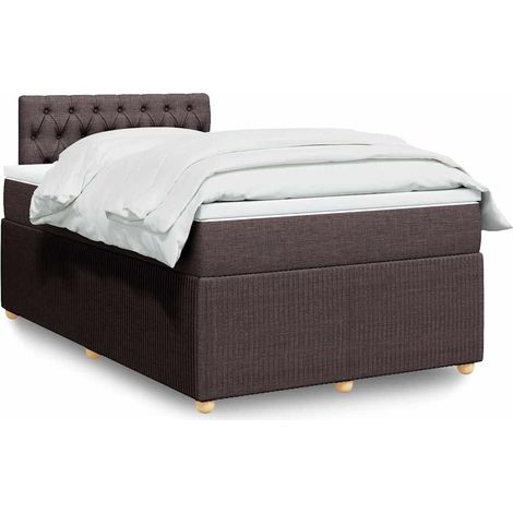 Boxspringbett mit Matratze Dunkelbraun 120x190 cm Stoff (1/5)