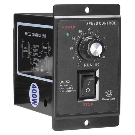 Contrôleur de vitesse pour moteur AC220V, contrôleur de vitesse numérique réglable PWM, 400W, contrôleur de vitesse miniature pour moteur AC US52. (1/5)