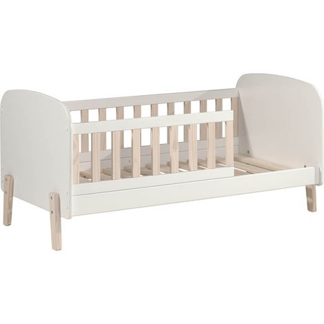 BODHI WHITE - Lit Junior 70x140cm Blanc avec Barrières (1/3)