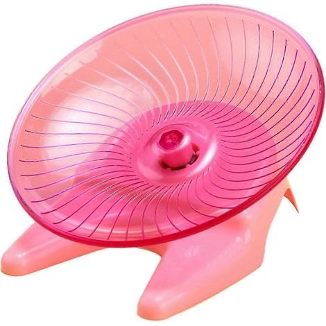 Roue d'exercice pour hamster, accessoire pour animaux de compagnie, plateforme de course durable, disque rotatif pour hérissons et petits animaux (rats).-Pink red (1/5)