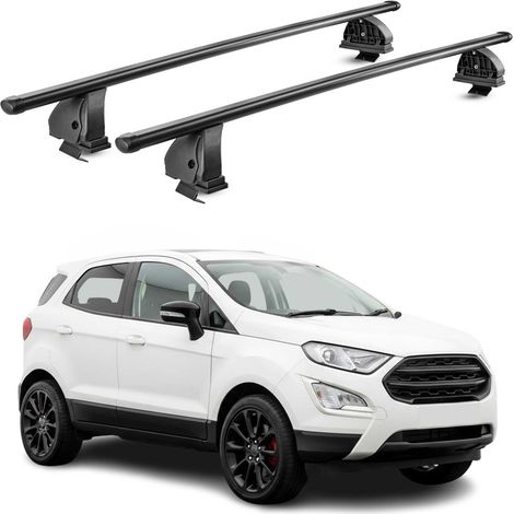 OMAC Stahl Dachträger Querträger Ford Ecosport (Ohne Dachreling) 2014-2023 – TÜV / DIN 75302:2019 – Abschließbar – Max. 75 kg – 2 Stangen – Schwarz (1/5)