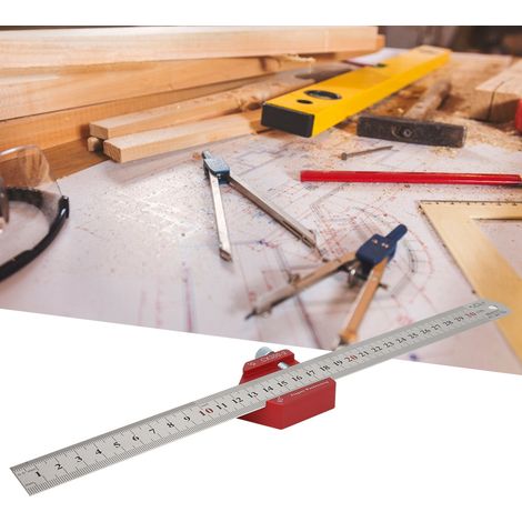 CX300-2 300-mm-Skalen-Messlineal Anreißlineal für Holzbearbeitung Winkelmesser Markierwerkzeug CX300-2 (1/5)