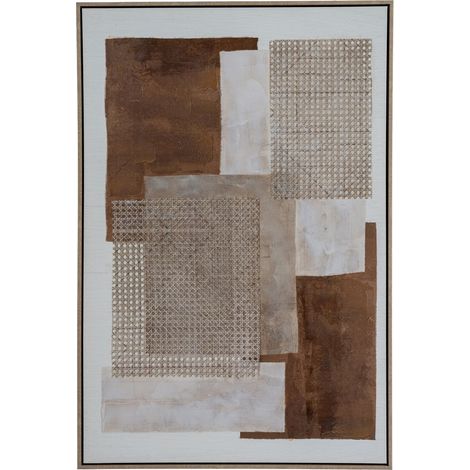 Sedora Hand Painted Canvas in Frame - Wood - L3 x W80 x H120 cm - Multi-Coloured