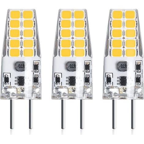 Pack 3W 12V G6.35 LED Bulbs, T3/T4/T5 Base, G6.35/GY6.35 Base, Cool White 6000K, Replacement for 30W Halogen Bulbs for Under Cabinet Lighting, Light, Desk Lamp [Energy Class A++] (1/5)