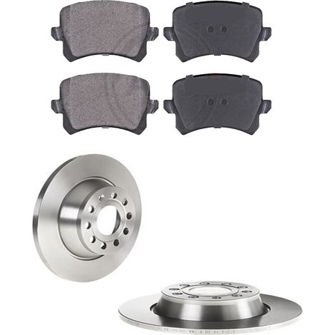 KIT FRENI POSTERIORI compatibile con VW PASSAT B7 VARIANT (365) - DISCHI + PASTIGLIE OEM: P 85 108 , P 85 109 / 17628 , 17729 /SOSTITUZIONE DIRETTA/BASSA POLVERE/SILENZIOSO (1/5)