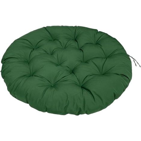 Cojín redondo impermeable para silla Papasan，Cojín de jardín cómodo de 8 cm de grosor，Asiento universal para silla colgante，Negro (1/5)