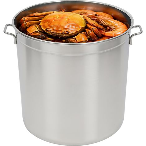 YISSALE -Outillage -Marmite Professionnelle 50L en Acier Inoxydable avec Couvercle et Panier - Idéale pour Fruits de Mer, Friture, Traiteur et Événements (1/5)