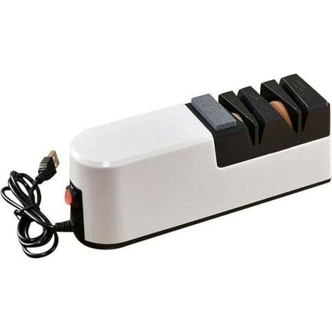 Outil à aiguiser de Couteaux éLectrique Rapide USB AffûTeur RéGlable , XU,Automatique 3 éTapes pour Couteaux Outils de coupe AffûTeur Domestique - KZQ (1/4)