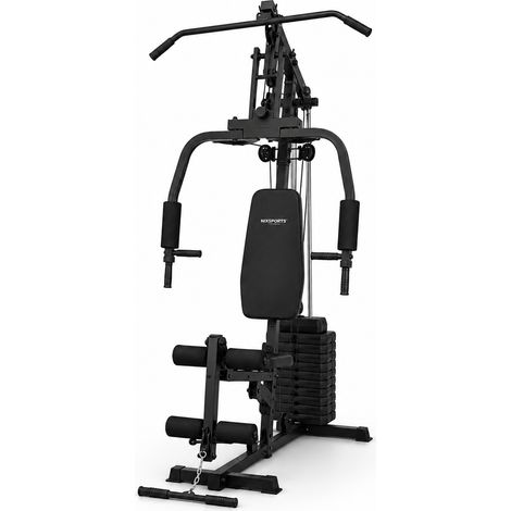 Multiestación de Musculación con Poleas y Banco Ergonómico