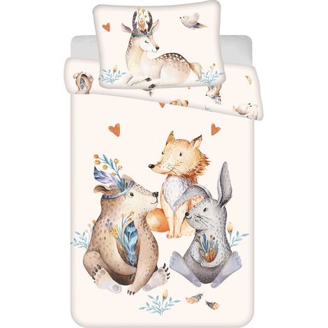 Animals Woodland Kinderbettwäsche – Bettbezug 100x135 cm & Kissenbezug 40x60 cm (1/5)