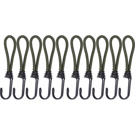 Set di 10 corde elastiche per tenda – lattice di alta qualità – accessori per il fissaggio a terra