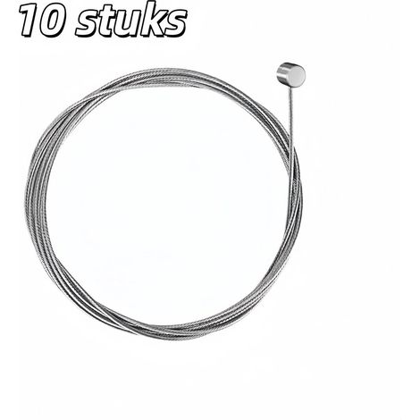 Lot de 10 câbles de frein pour VTT en Acier inoxydable (inox) résistants à l'usure et à la rouille 1,7 m argentés (1/5)