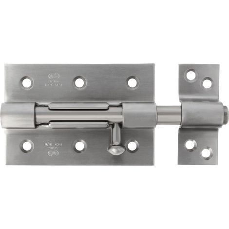 Verrou de Porte Acier Inoxydable Résistant à la Corrosion Installation Facile Pour Intérieur et Extérieur Sécurité Fiable Mat 120 mm Acier inoxydable 18/8 (1/4)
