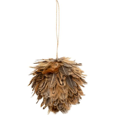 Baumschmuck Federn braun 10cm - Atmosphera créateur d'intérieur