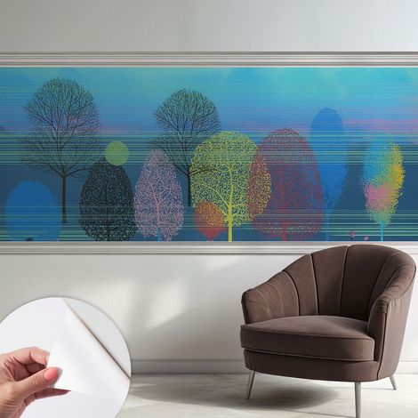 Carta da parati autoadesiva - Fotomurale adesivo - design elegante - stile moderno - Armonia colorata 250x104 cm (1/5)
