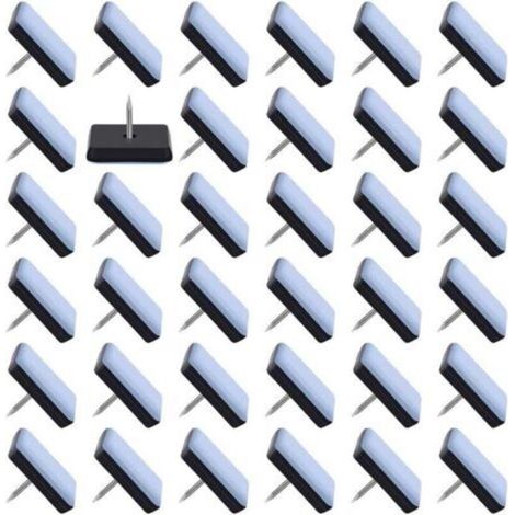 Lot de 50 patins coulissants en téflon 25x25mm – Réduction du bruit et protection des sols – Fixation par clous pour meubles lourds (1/5)