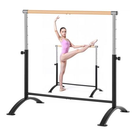 Barra de Baile Independiente, 5 Niveles Ajustables de 715-1115 mm, Barra Elástica Acero al Carbono para Ballet, Entrenamiento de Equilibrio y Ejercicios de Relajación, 1190 x 695 x 1125 mm (1/5)