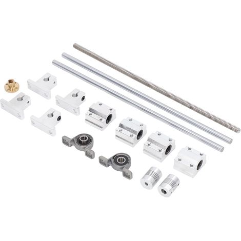 Kit de vis-mère en acier inoxydable résistant à l'usure, pièces pour imprimante 3D avec axes optiques, palier à semelle en alliage de zinc. (1/5)