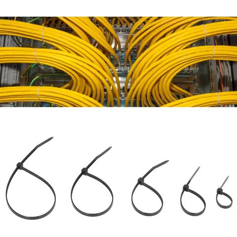 Sets mit 700 Kabelbindern in verschiedenen Größen (4/6/8/8/10/12 Zoll) aus strapazierfähigem, selbstverriegelndem Nylon, geeignet für den Innen- und Außenbereich. (1/5)