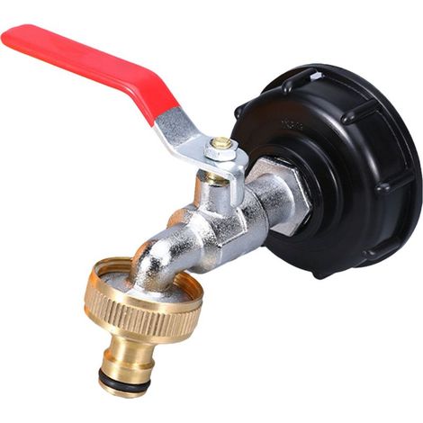 Adaptateur de robinet pour cuve IBC 3/4 pouce, vanne de drainage pour réservoir d’eau (1/5)